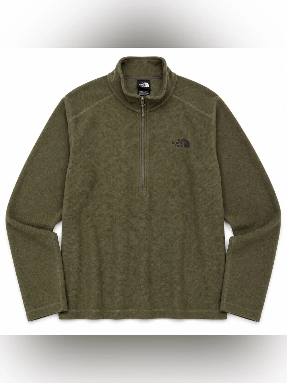The North Face Men's Olive Green Texture Cap Rock Quarter-Zip Jacket Size XL